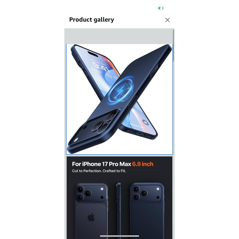 TORRAS Magnetic Slim-Fit for iPhone 17 PRO MAX Case - Blue‎